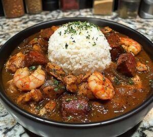 Creole Shrimp and Sausage Gumbo with Rice