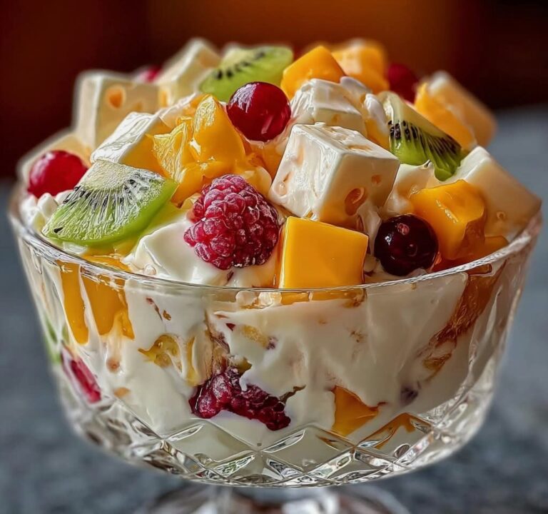creamy salad fruits